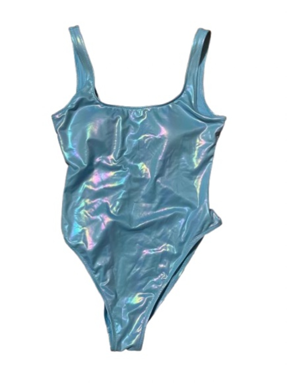 Aerie One Piece Cheekiest Iridescent Blue Swimsuit Size Medium